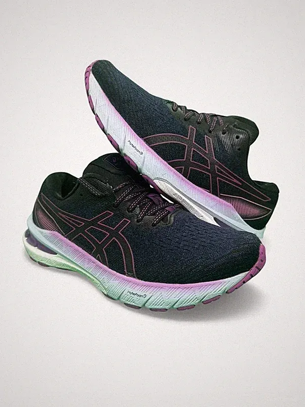Asics GT-2000 10 FlyteFoam – gedämpfte Laufschuhe schwarz/lila Gr. 38