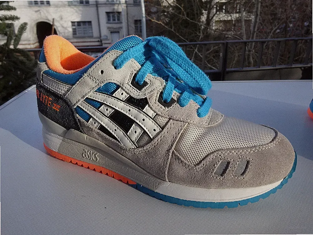 ASICS H405N Gel Lyte 3 Grey Orange Laufschuhe Sneaker Textil Gr.36,5(US5) f.Neuw