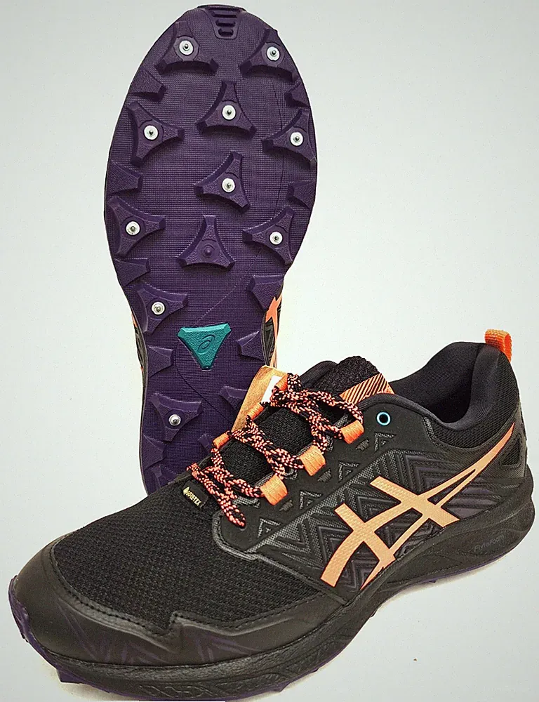 ASICS Laufschuhe GEL-FujiSetsu 3 GTX Joggingschuhe mit Spikes black-nova orange