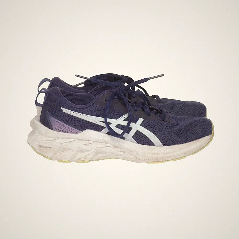Asics, Laufschuhe, Größe: 34 1/2, Blau/Mehrfarbig, Damen #Ydb