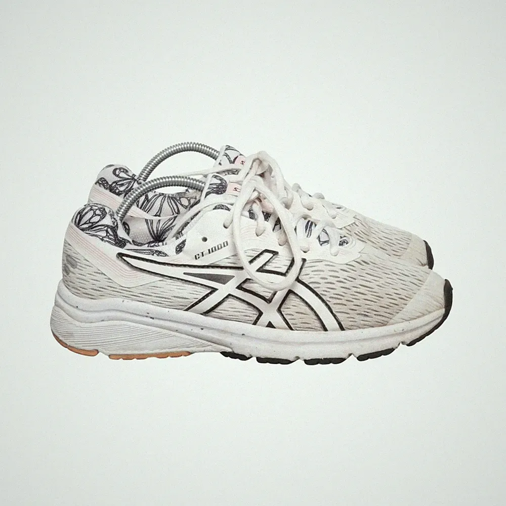 Asics, Laufschuhe, Größe: 36, Lederimitat, Weiß/Schwarz/Pink, Damen #8AJ