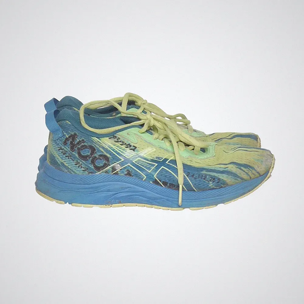 Asics, Laufschuhe, Größe: 36, Polyamid/Polyurethan, Blau/Gelb/Mehrfarbig #HyU