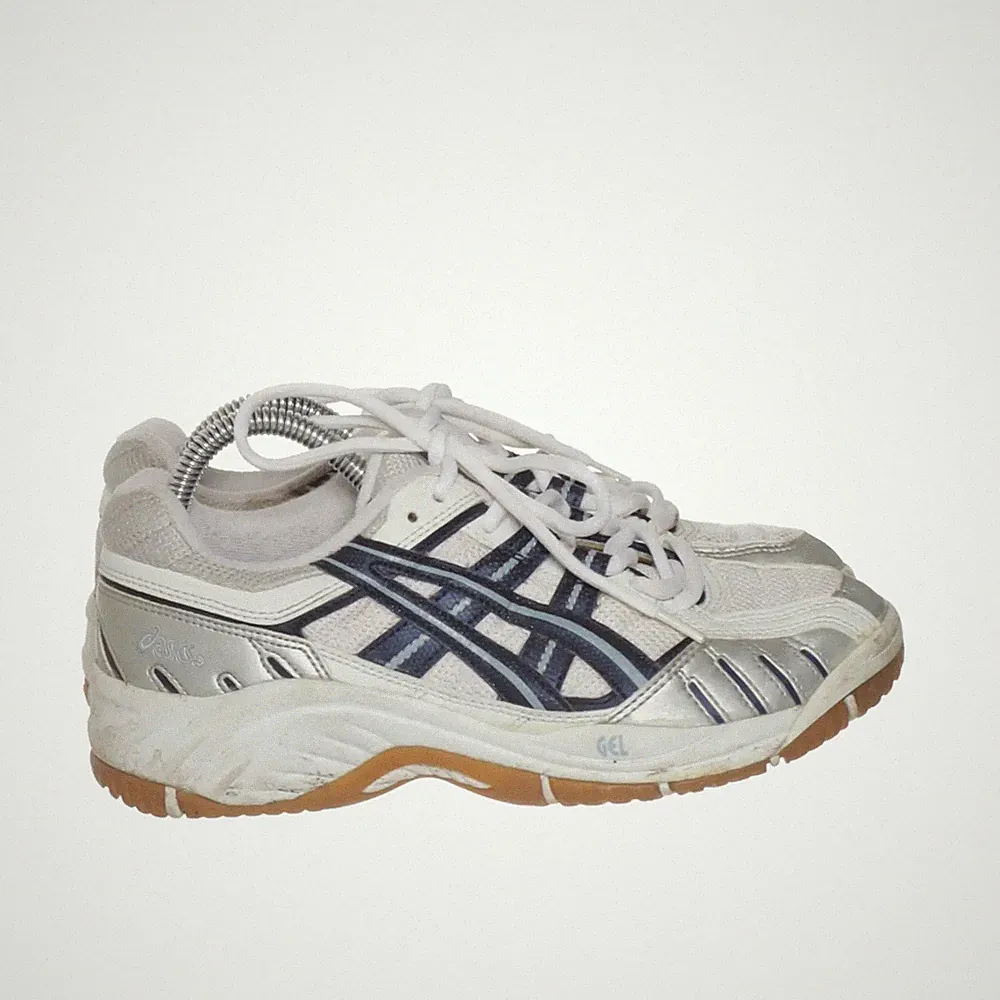 Asics, Laufschuhe, Größe: 37 1/2, Weiß/Blau/Silber, Damen #yIK