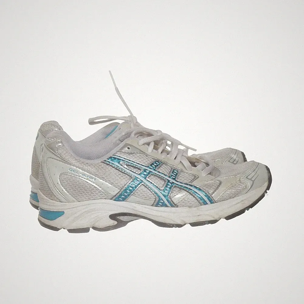 Asics, Laufschuhe, Größe: 37, Weiß/Blau/Silber, Damen #XmJ