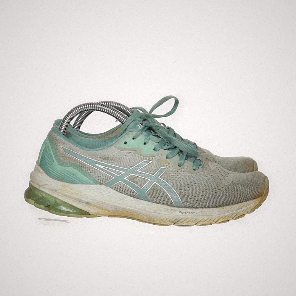 Asics, Laufschuhe, Größe: 38, Grau/Grün, Damen #gAx