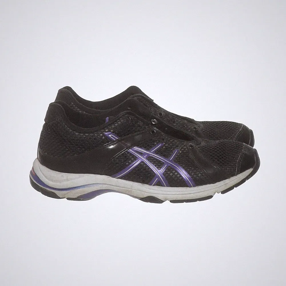 Asics, Laufschuhe, Größe: 38, model: s178n, Lederimitat, Schwarz/Lila #u6r