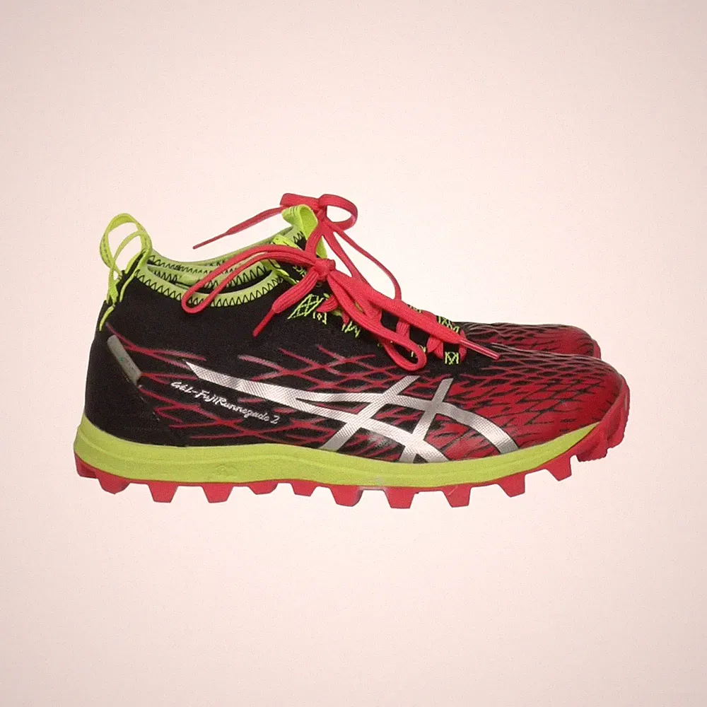 Asics, Laufschuhe, Größe: 38, model: t683n, Schwarz/Pink/Gelb, Damen #aW0