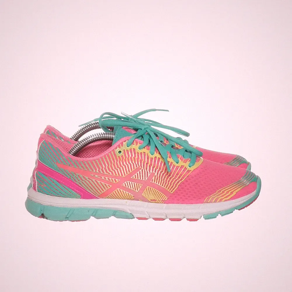 Asics, Laufschuhe, Größe: 38, T462N, Pink/Gelb/Türkis, Damen #Bd3
