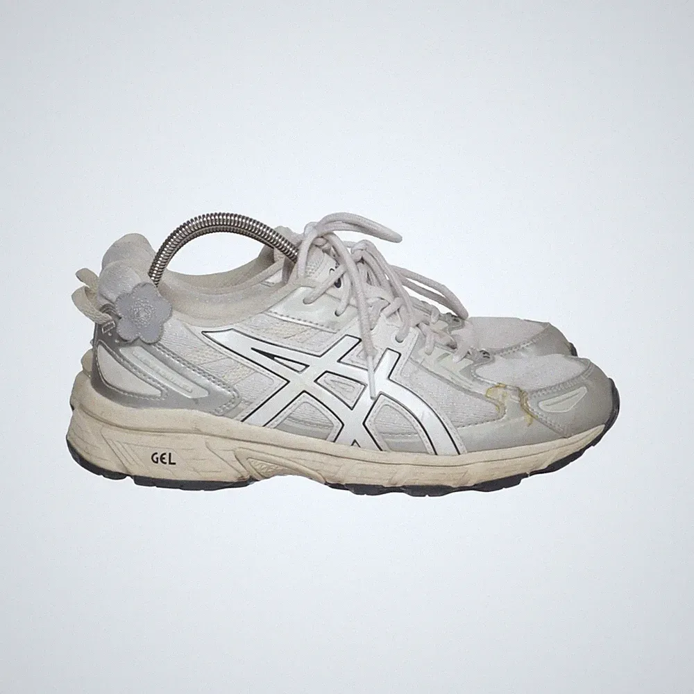 Asics, Laufschuhe, Größe: 39 1/2, Weiß/Grau/Silber, Damen #vf2