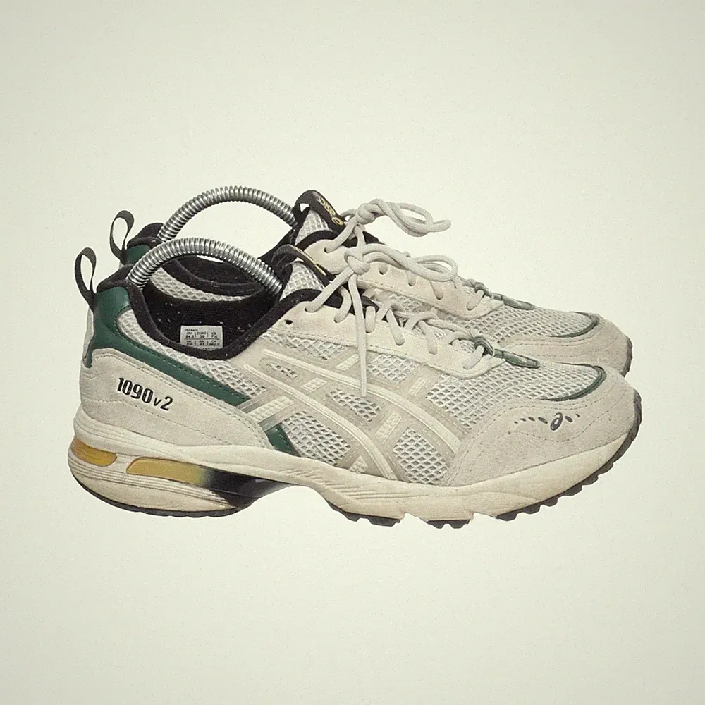 Asics, Laufschuhe, Größe: 39, Beige/Schwarz/Grün, Damen #0JS