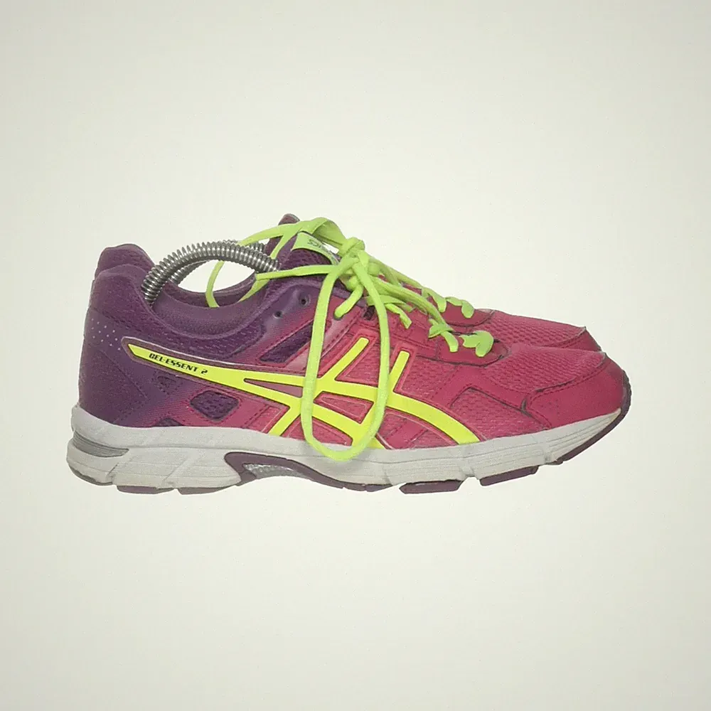 Asics, Laufschuhe, Größe: 39, T576N, Lederimitat, Pink/Gelb/Lila, Damen #sWC