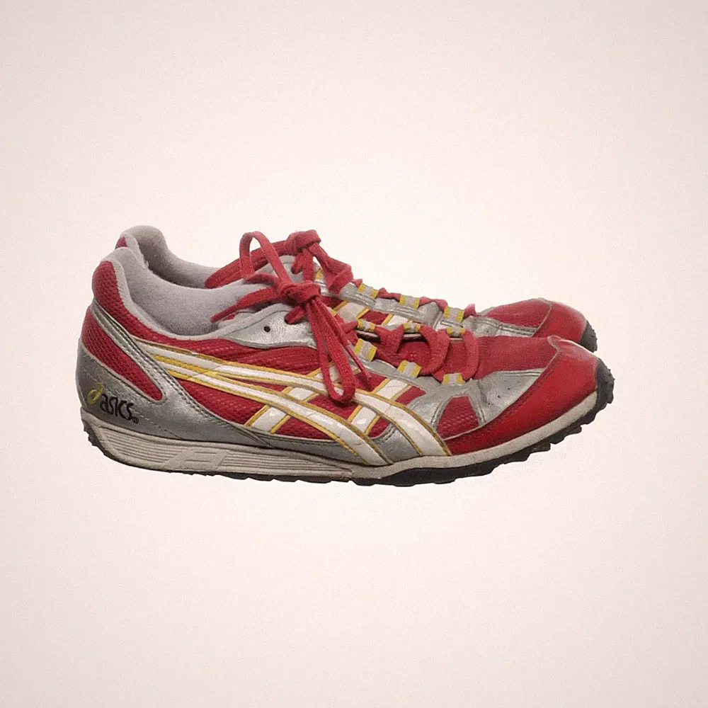 Asics, Laufschuhe, Größe: 40 1/2, model: hq50s, Rot/Silber/Weiß #mdi