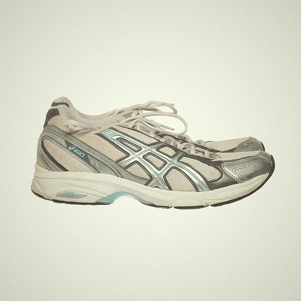 Asics, Laufschuhe, Größe: 40 1/2, Weiß/Silber/Mehrfarbig, Damen #Lc2