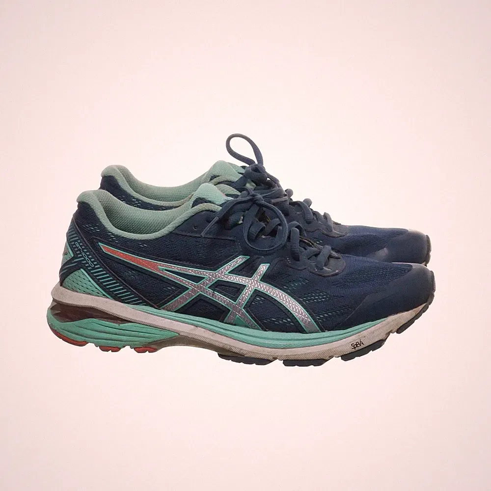 Asics, Laufschuhe, Größe: 40, T6A8N, Blau/Grün, Damen #6ul