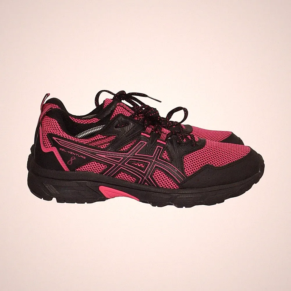 Asics, Laufschuhe, Größe: 42 1/2, model: gel-venture 8, Schwarz/Pink, Damen #3fu