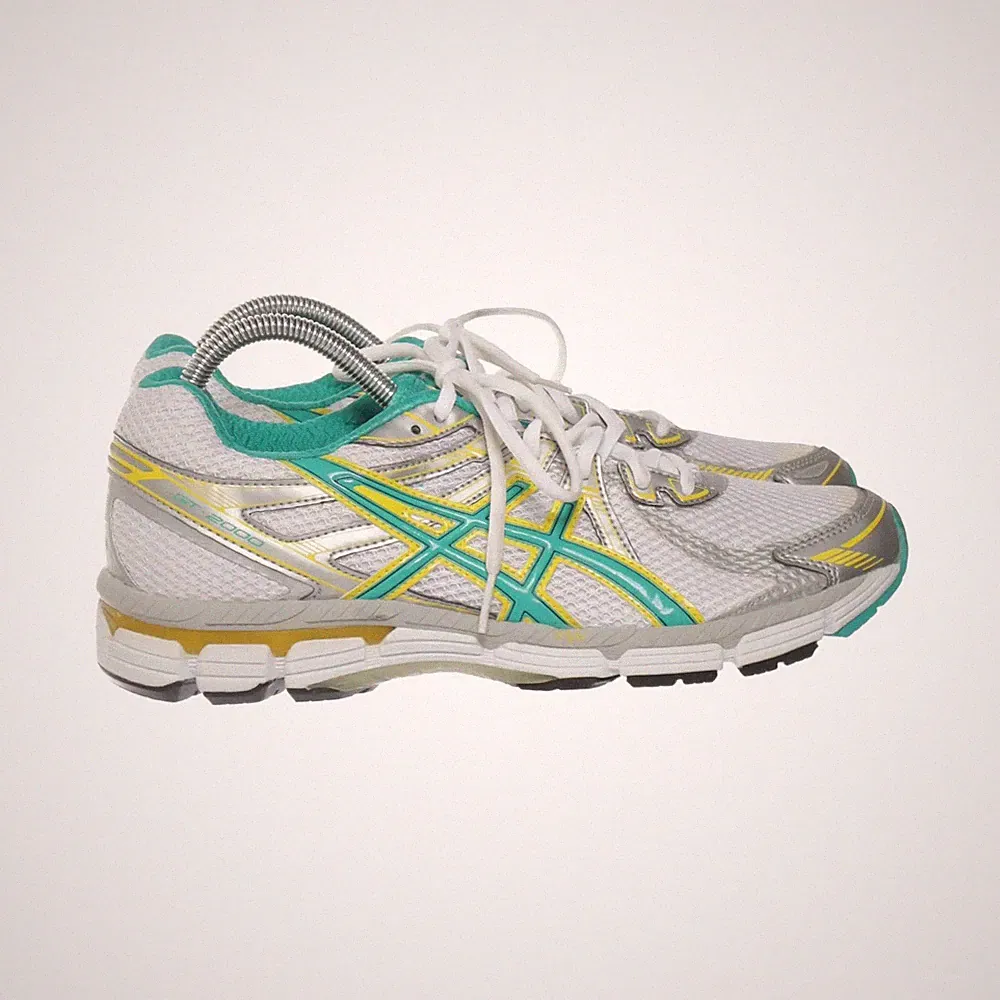 Asics, Laufschuhe, Größe: 42, T37PQ, Weiß/Grün/Gelb, Damen #ATR