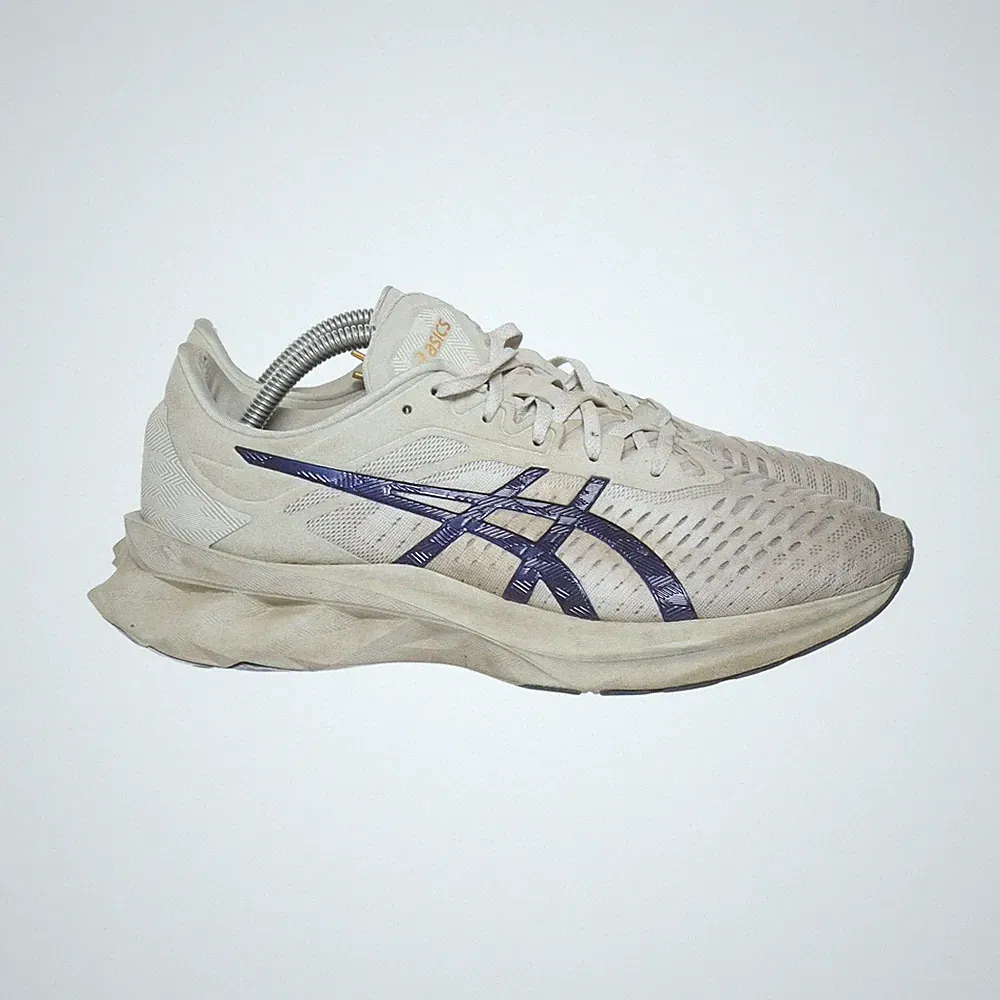 Asics, Laufschuhe, Größe: 43 1/2, Beige/Blau, Damen #eEX
