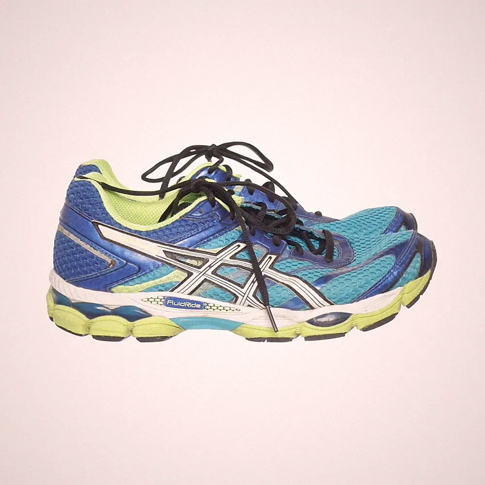 Asics, Laufschuhe, Größe: 43 1/2, Blau/Grün/Schwarz, Damen #M4l