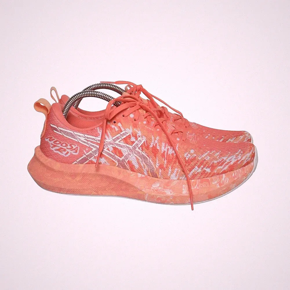 Asics, Laufschuhe, Größe: 43 1/2, Pink/Orange/Weiß, Damen #EC3