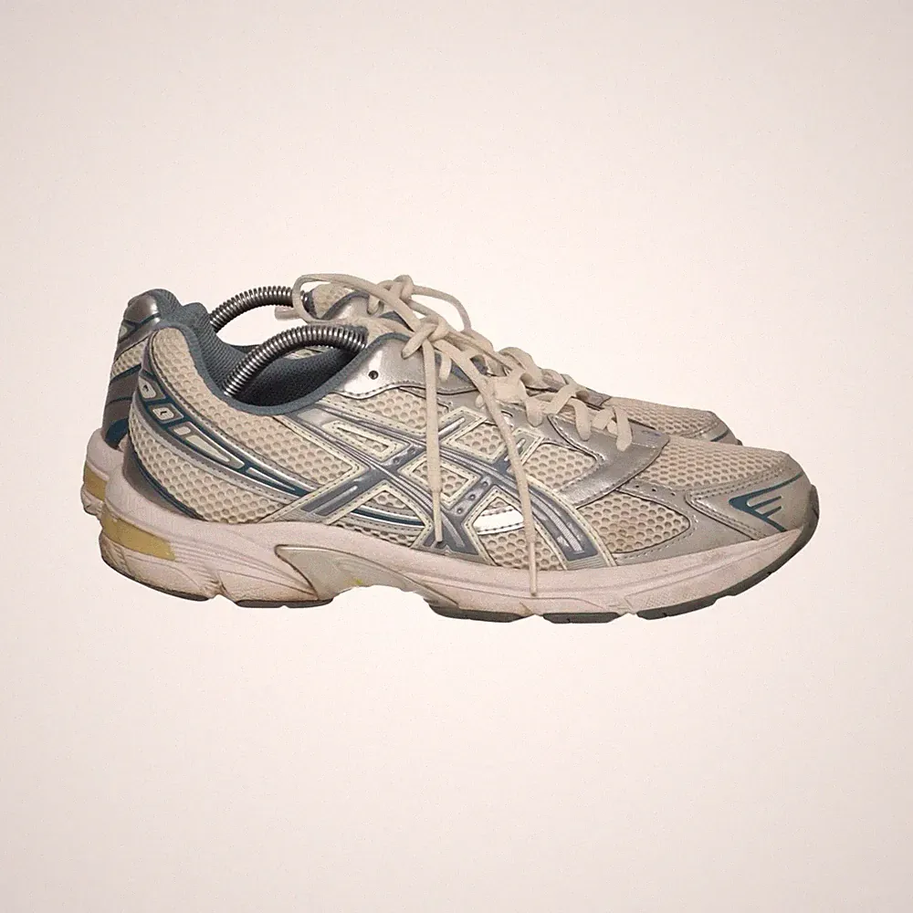 Asics, Laufschuhe, Größe: 44, model: gel-1130, Weiß/Silber/Blau, Damen #Zev