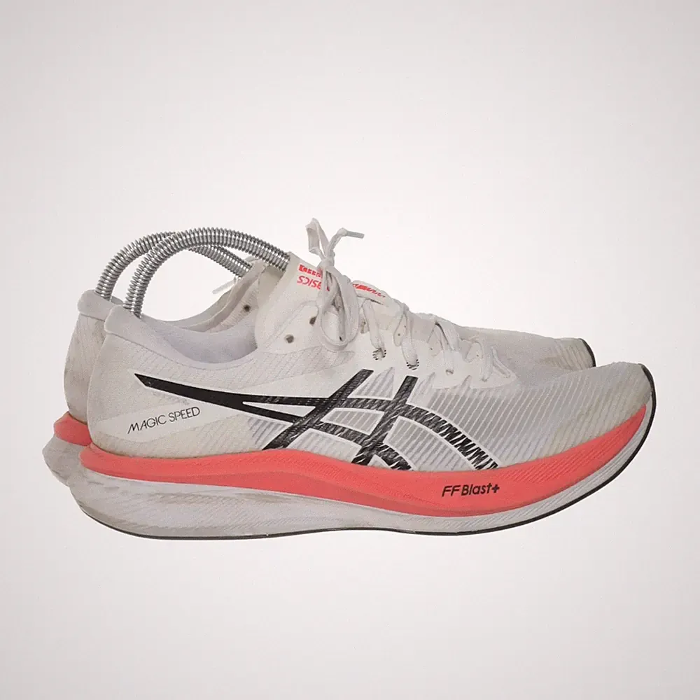 Asics, Laufschuhe, Größe: 44, Weiß/Schwarz/Rot, Damen #m3r