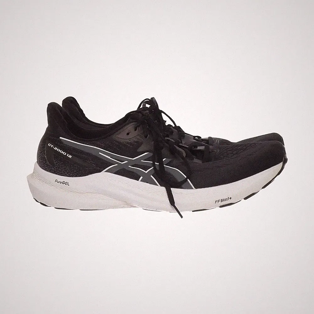 Asics, Laufschuhe, Größe: 48 1/2, Schwarz/Weiß, Damen #68N