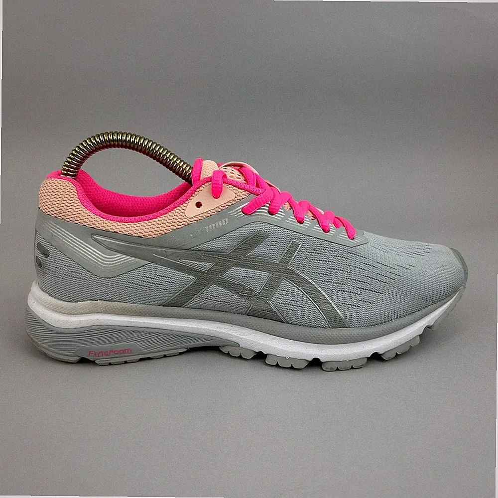 Asics Schuhe Damen UK 5 GT-1000 Laufschuhe grau pink FlyteFoam GEL