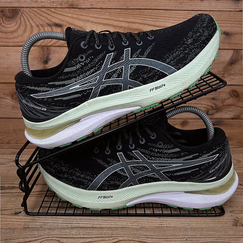 Asics Turnschuhe Damen Größe UK 6,5 Gel Kayano 29 schwarz grün neuwertig Laufschuhe