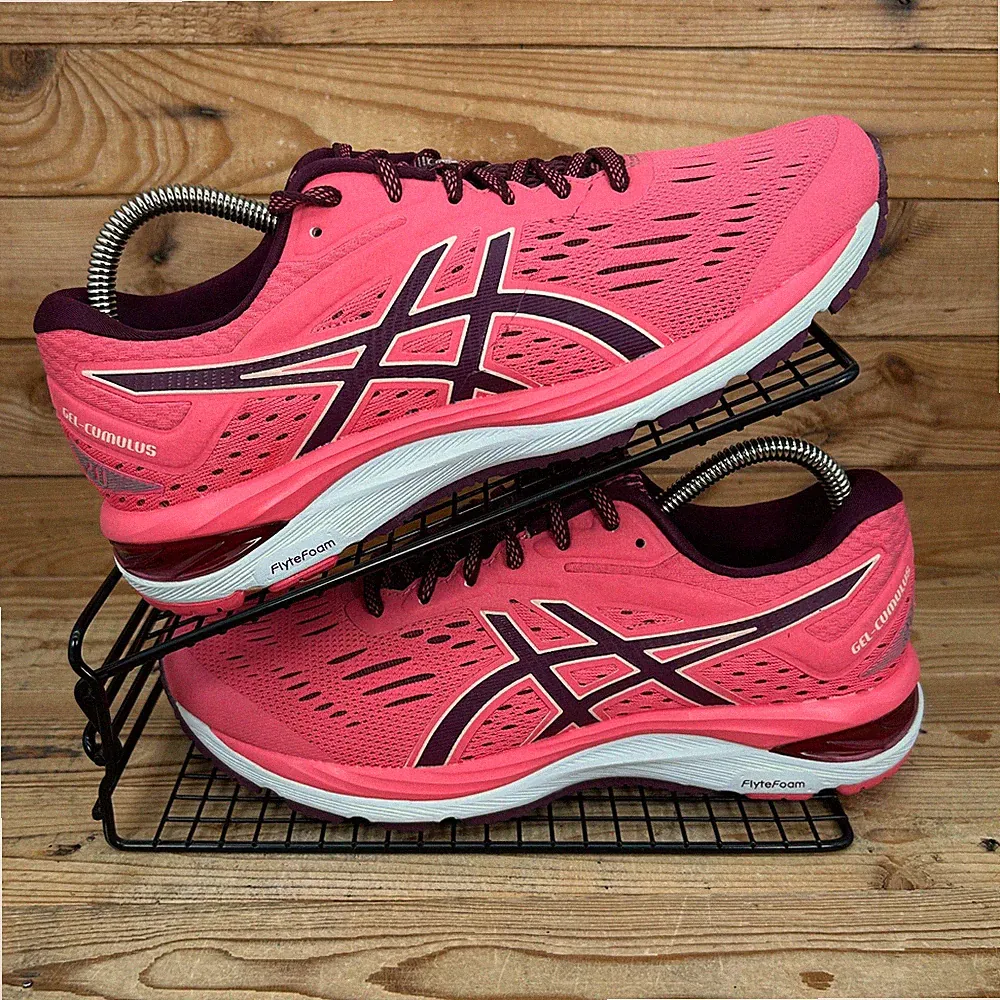 Asics Turnschuhe Damen Größe UK 8,5 Gel Cumulus 20 Pink Cameo Straßenlaufschuhe