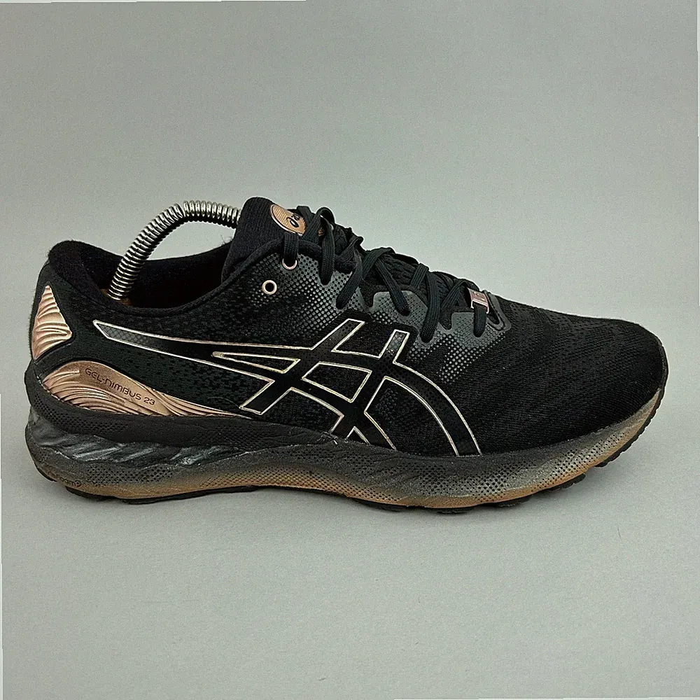Asics Turnschuhe Damen Größe UK9 Gel-Nimbus 23 schwarz Laufen Fitness Gym Schuhe