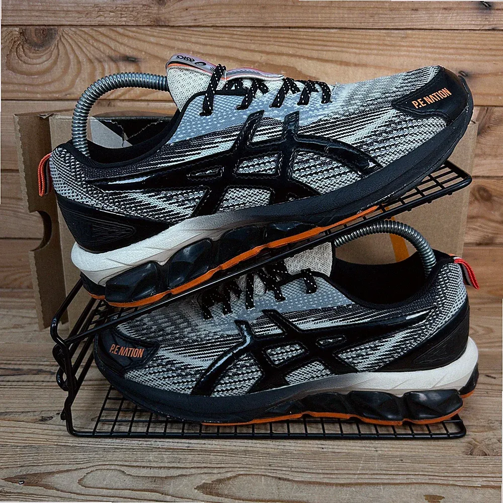 Asics Turnschuhe Damen UK 5,5 Gel Quantum 180 7 elfenbein schwarz Fitness P.E Nation Schuhe