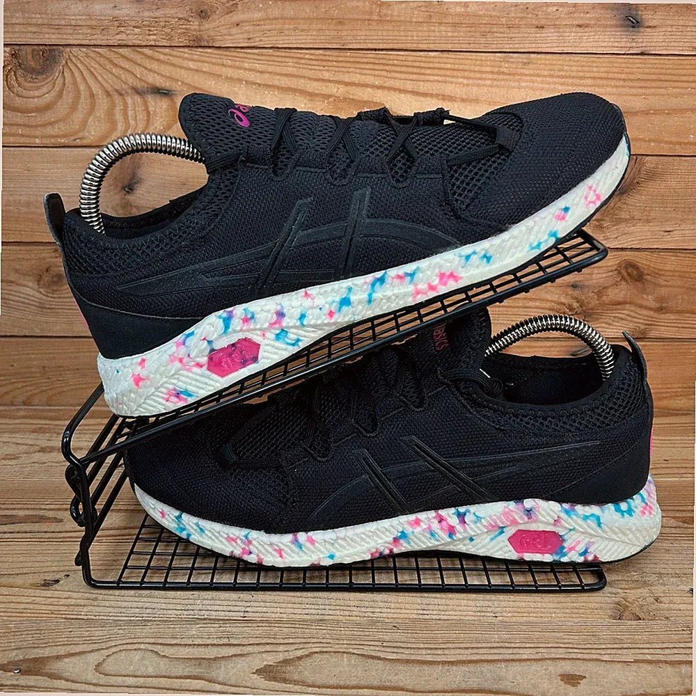 Asics Turnschuhe Damengröße UK 8,5 HyperGel Sai schwarz Straßenlauf Fitnessschuhe