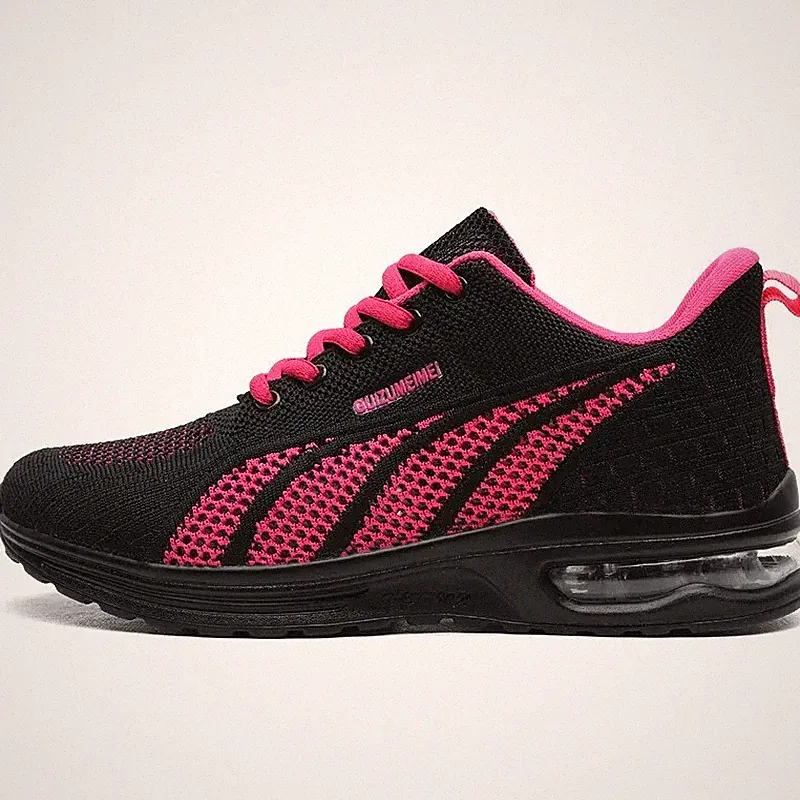 Atmungsaktive Laufschuhe aus leichtem, luftgepolstertem Mesh für Damen.