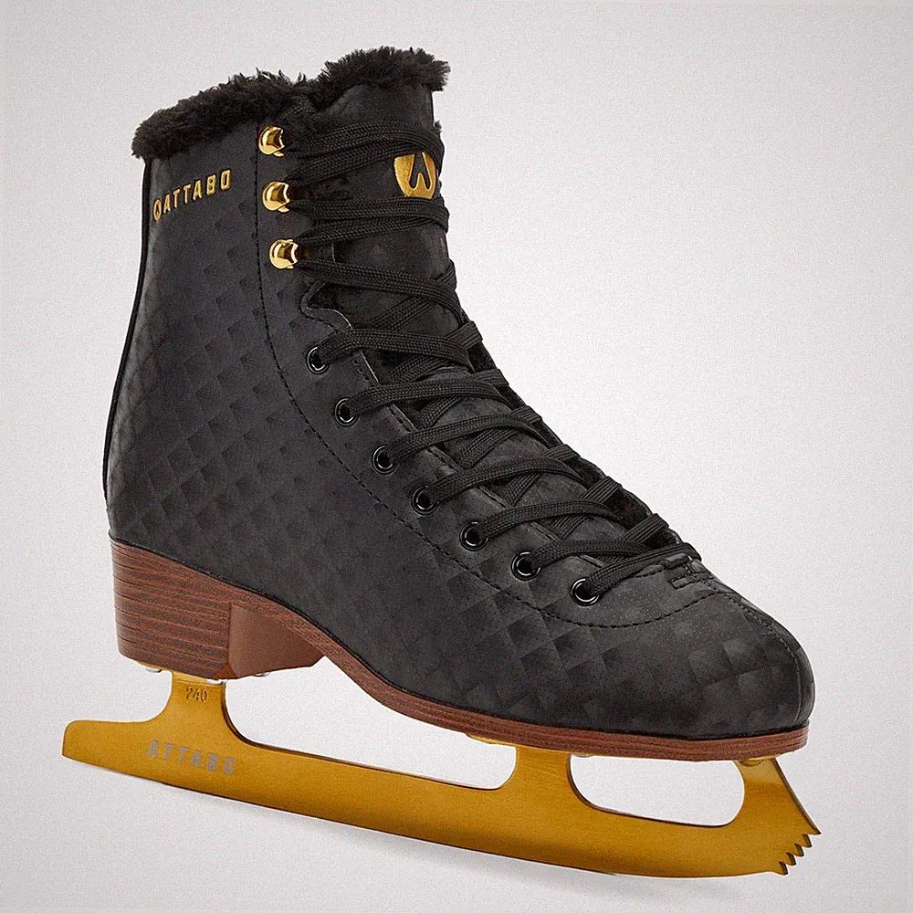 ATTABO Lukso Damen Eiskunstlaufschuhe Schlittschuhe Schwarz Größe EU 38