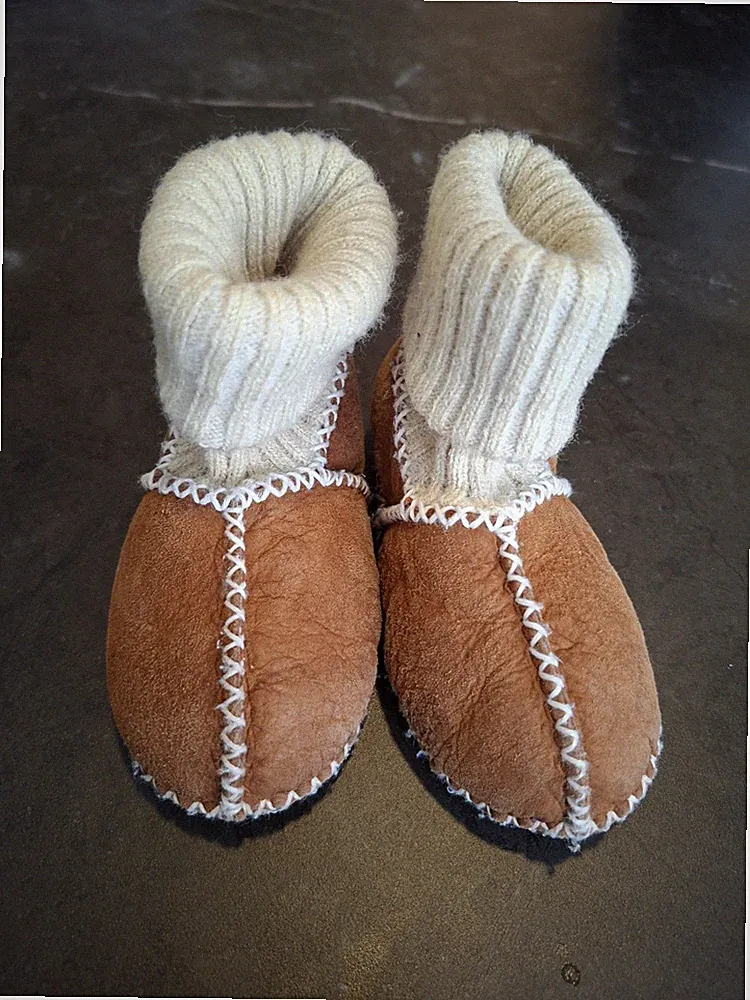 Baby Fellhof Lammfell Erstlingsschuhe Lauflernschuhe Leder Wolle 1-2 J. Gr. 20