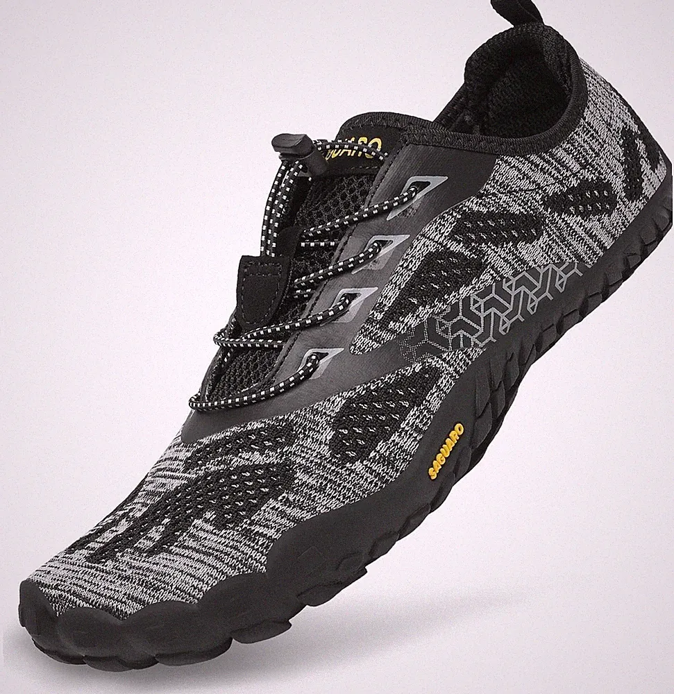 Barfuß-Schuhe für Damen und Herren, zum Trainieren, atmungsaktiv, schwarz