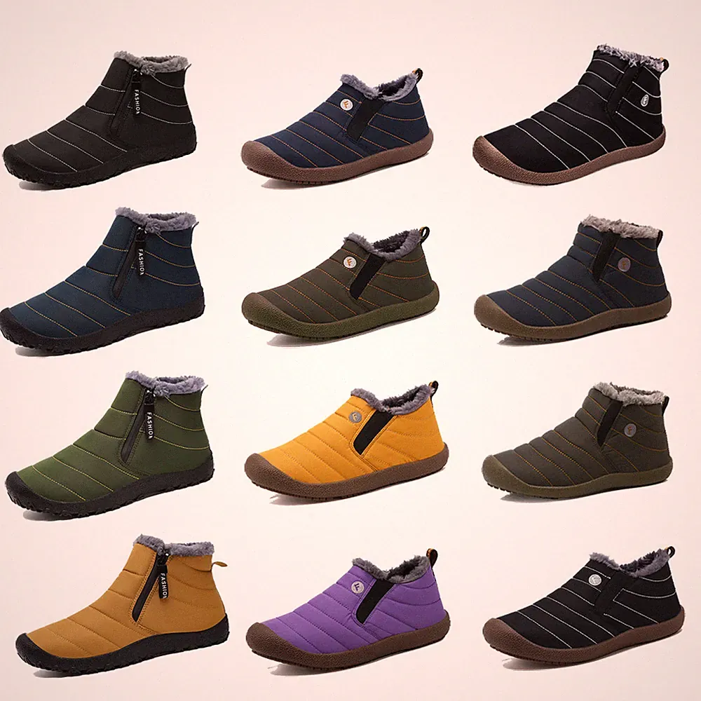 Barfußschuhe Winter Herren Damen Wasserdicht Traillaufschuhe Warm Winterschuhe