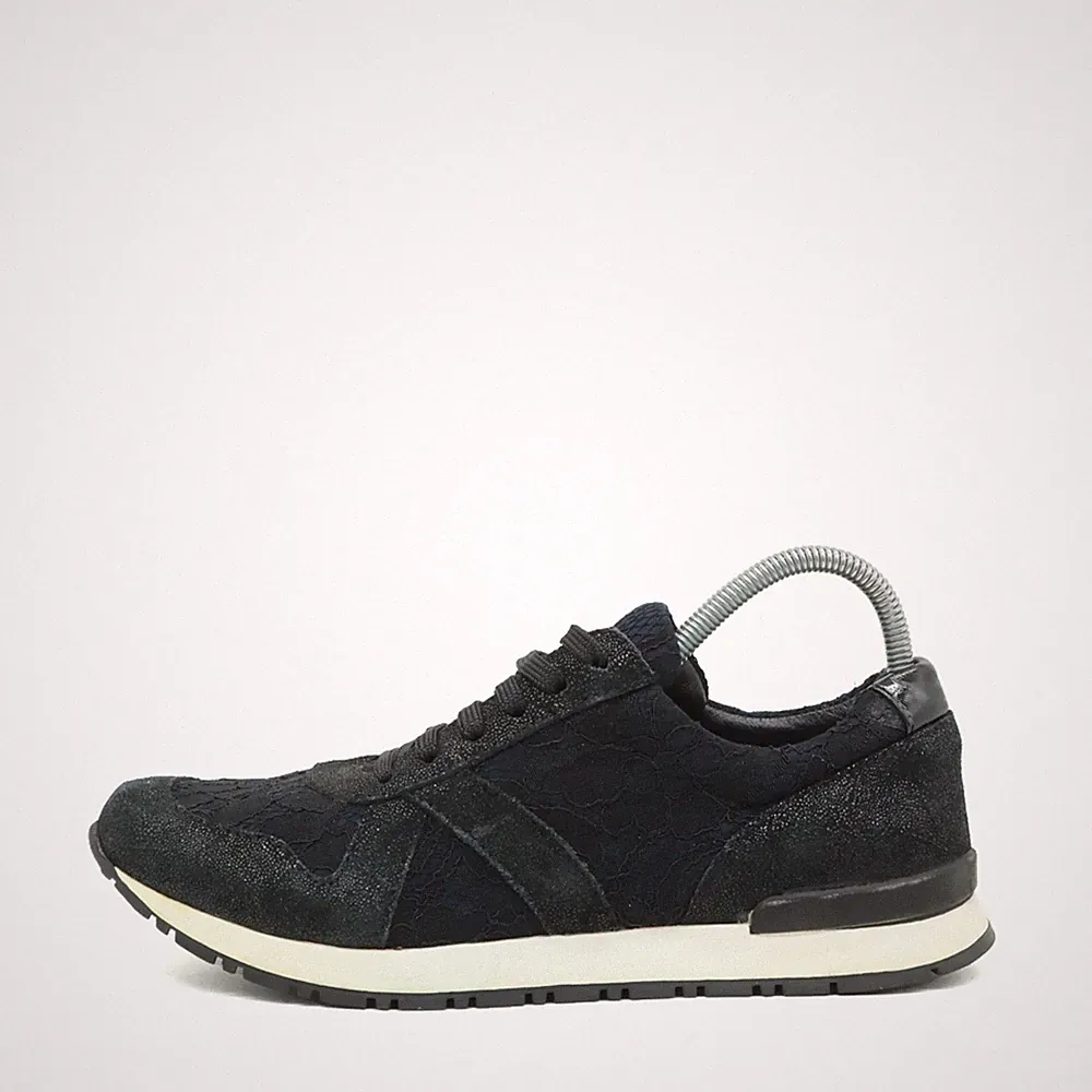 Bata Damen Spitze Retro Sneaker Schuh Schwarz Spitze, Low-Top Running EU 37