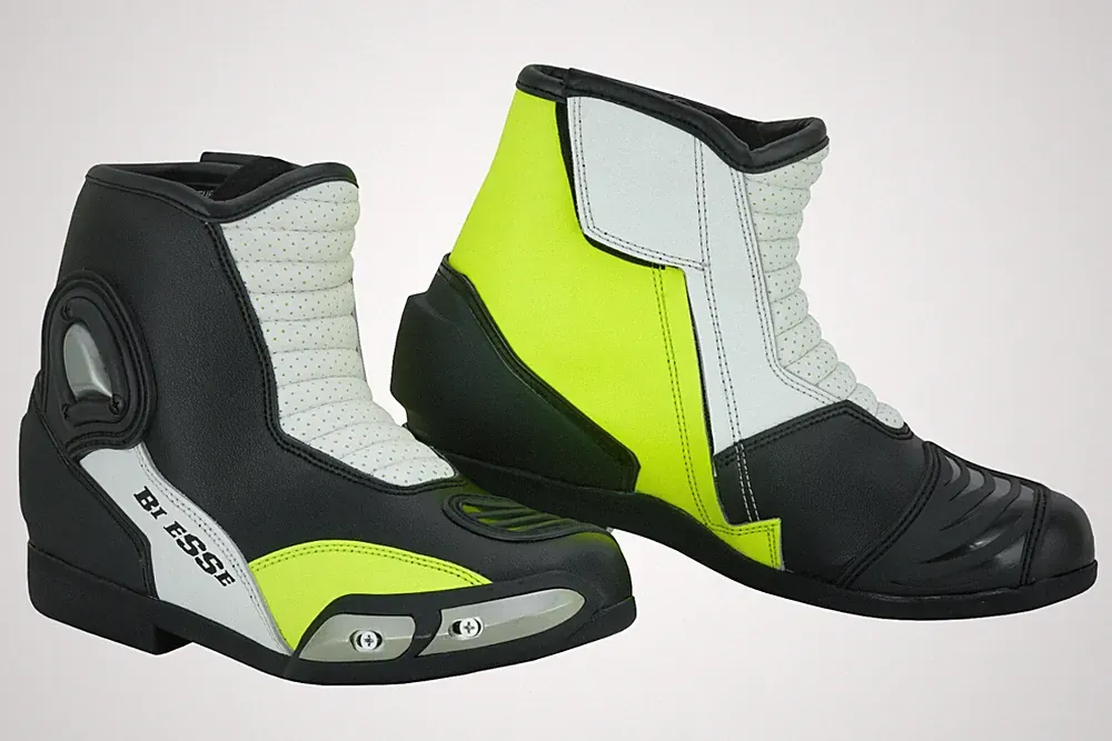 BI ESSE Motorradschuh Leder perforiert mit Slider