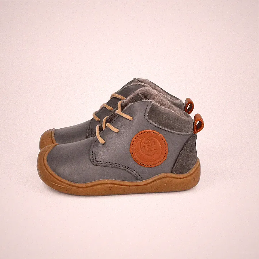 bLIFESTYLE Barfußschuh Lauflerner babypangolinSTYLE anthrazit