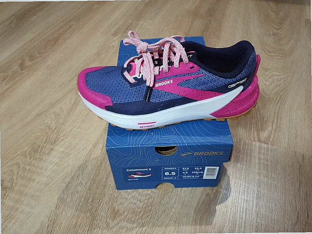 Brooks CATAMOUNT 2 Damen Trailrunning Laufschuh Blau/Rosa Gr. 37,5 - Neu + OVP