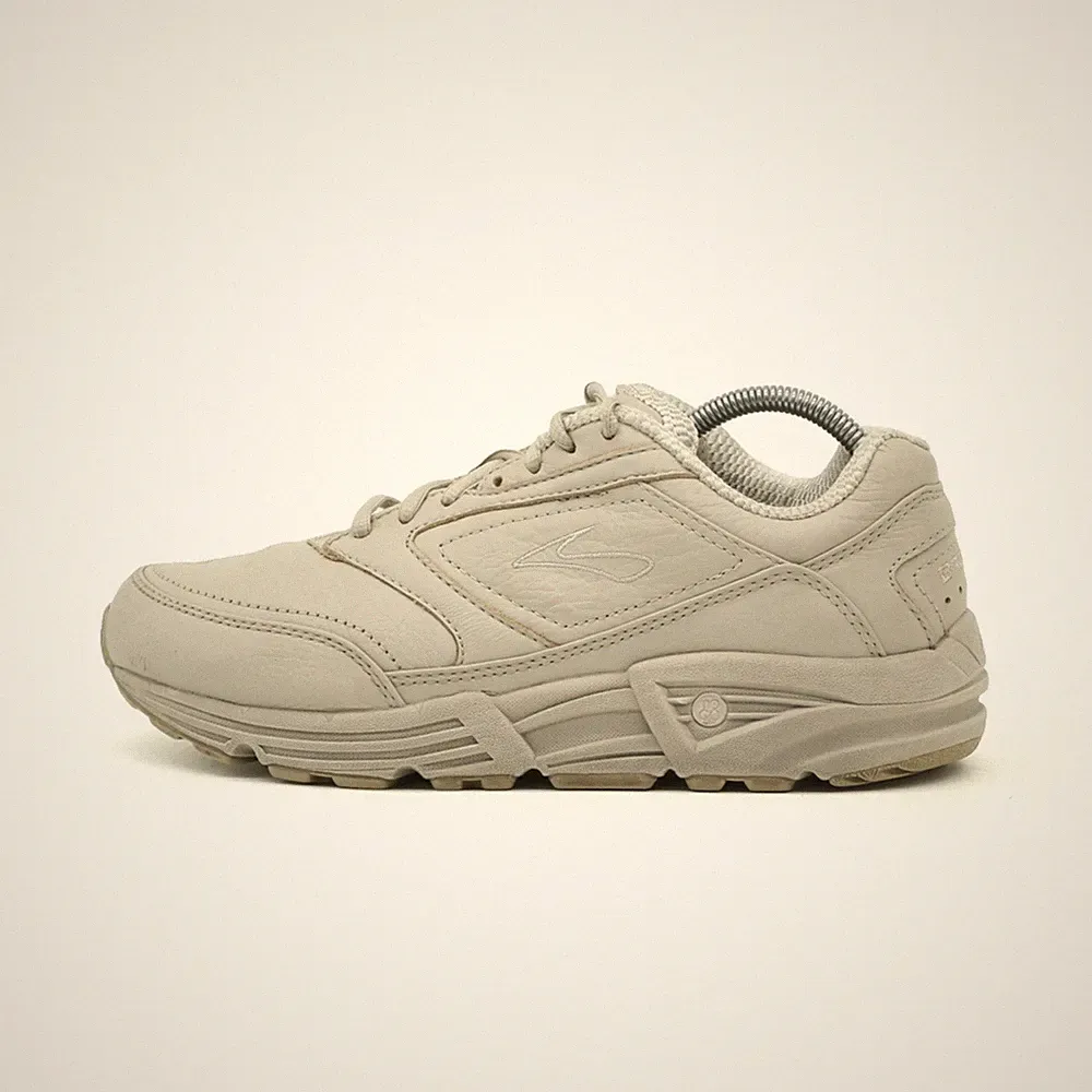 Brooks Damen 1200321D121 Sneaker Beige Leder Low-Top Sportschuhe Laufschuh EU 39