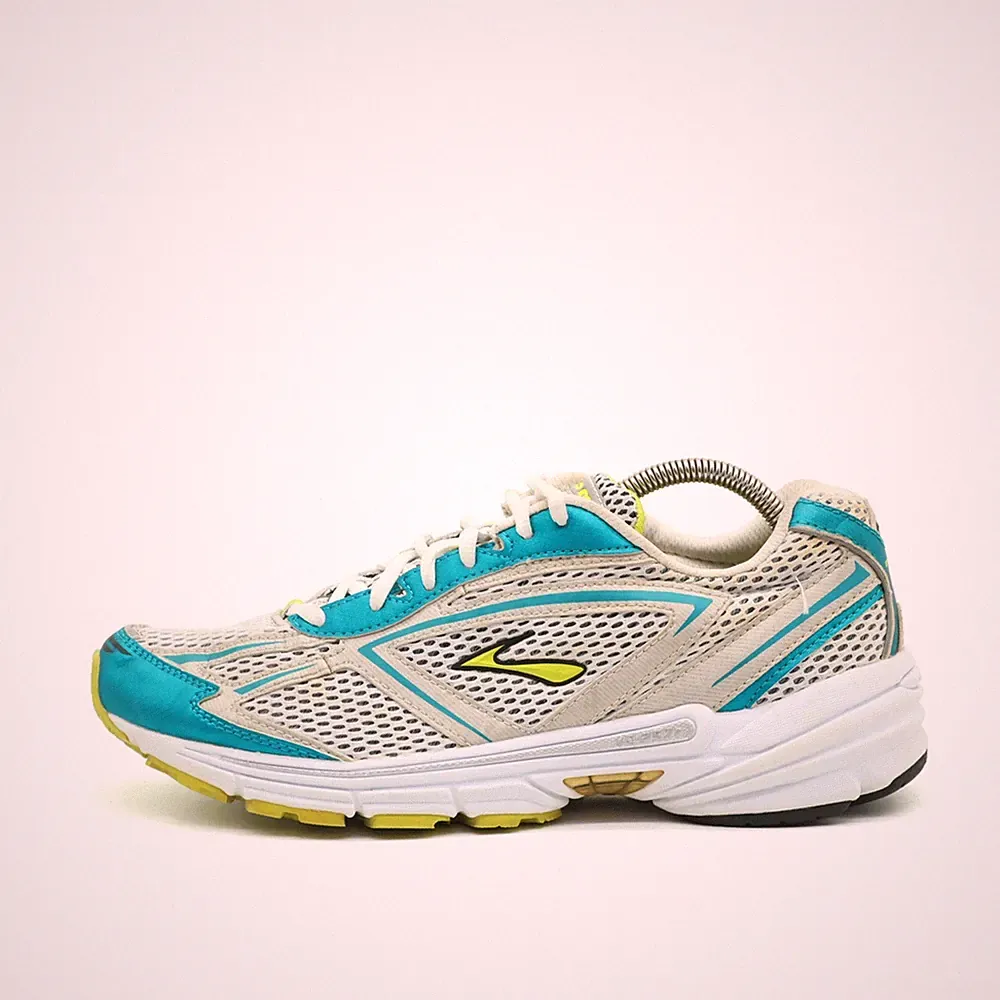 Brooks Damen Axiom Sneaker EU 42 Weiß/Türkis/Gelb 42179402 Mesh/Textil