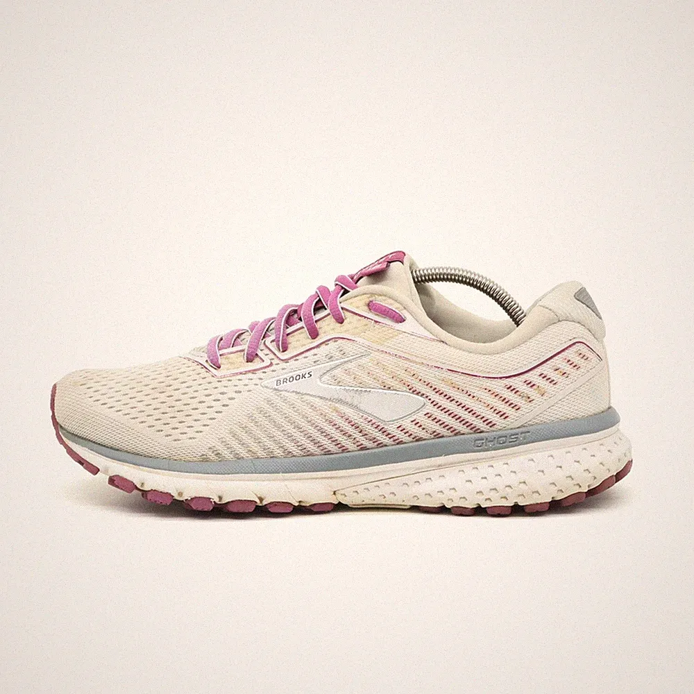 Brooks Damen Ghost 12 Sneaker EU 40.5 Beige/Lila 1203051B186 Dämpfung