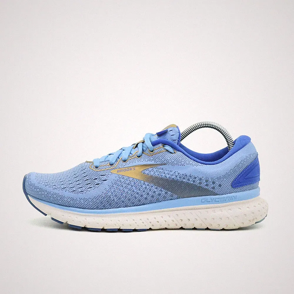 Brooks Damen Glycerin 17 Schuh Blau Mesh Low-Top Gepolstert Laufschuh EU 36.5