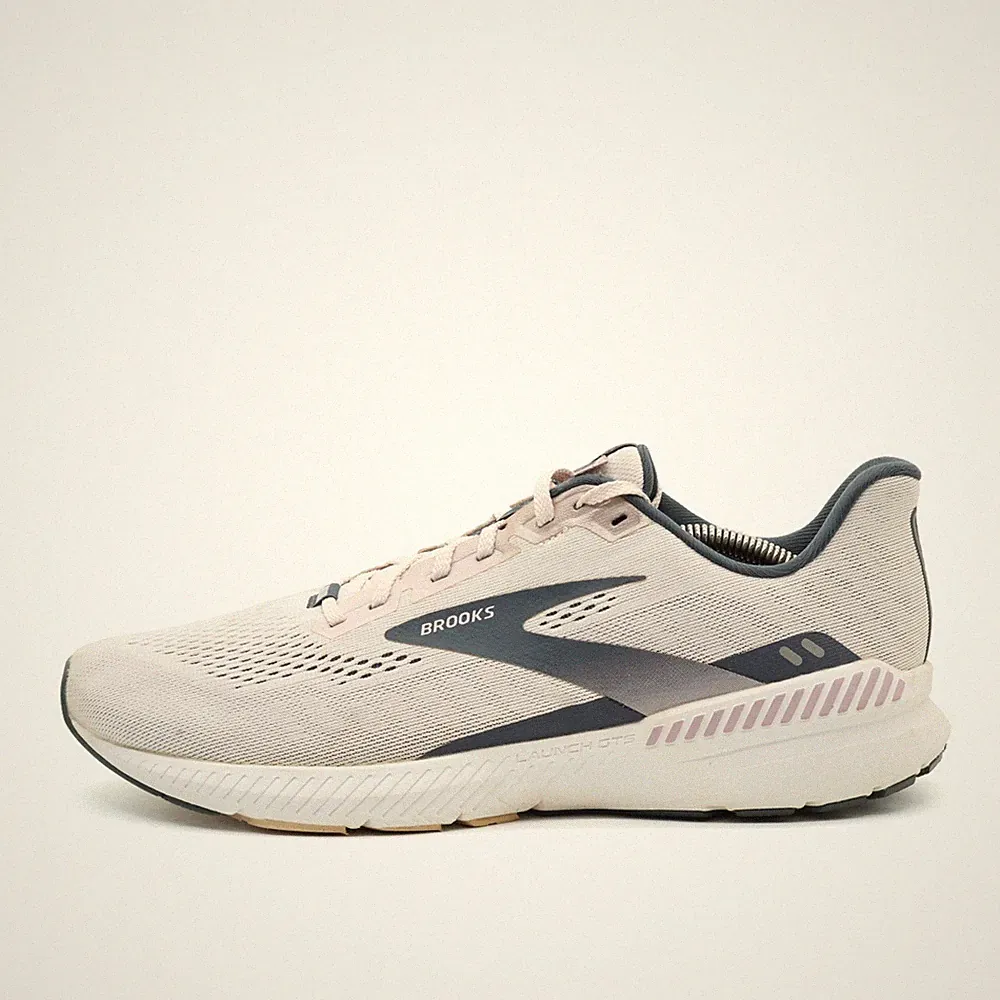 Brooks Damen Launch GTS 8 Sneaker Rosa/Grau Mesh Atmungsaktiv Laufschuhe EU 42.5