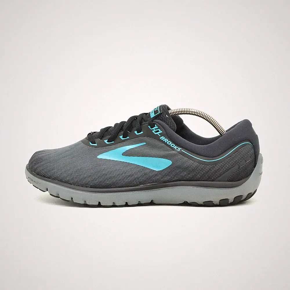 Brooks Damen PureFlow 7 Schuh Schwarz/Blau Mesh Atmungsaktiv Laufschuh EU 40.5