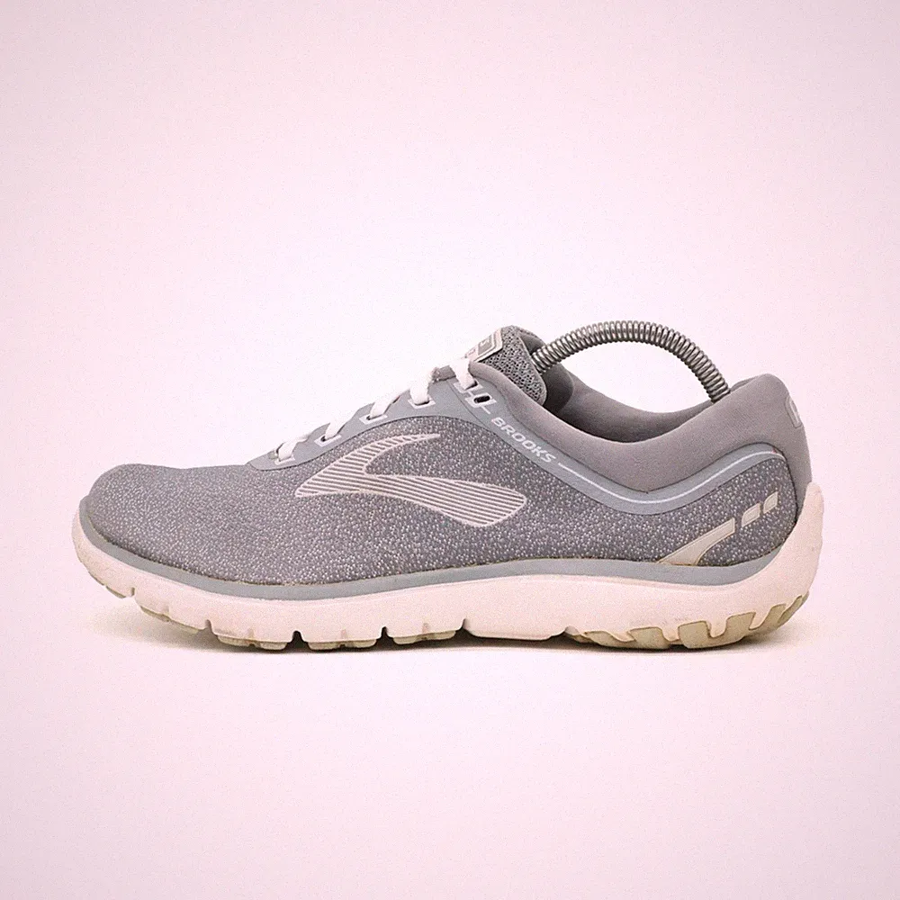 Brooks Damen PureFlow 7 Sneaker Grau Mesh Niedrig Atmungsaktiv Laufschuhe EU 40
