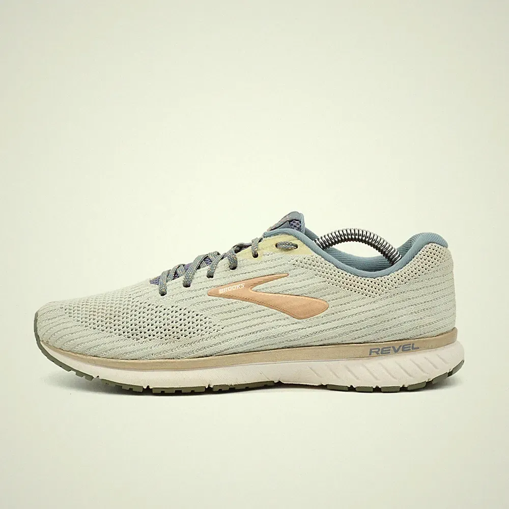 Brooks Damen Revel 3 Sneaker EU 40.5 Grau/Beige 1203021B089 Mesh Low-Top