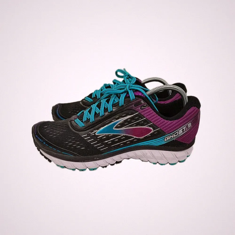 Brooks Ghost 8 Damen Laufschuhe Running Schwarz Türkis Lila Gr. 41